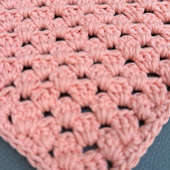 Hand Crocheted Washcloths Dishcloths Trivets 100% Cotton Granny Stitch, Set of 2 - Picture 4 of 6